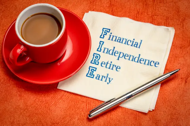 Napkin that has financial independence retire early written on it 