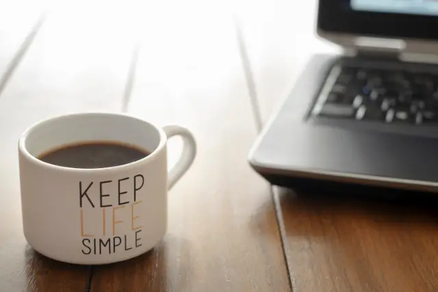 mug that says keep life simple