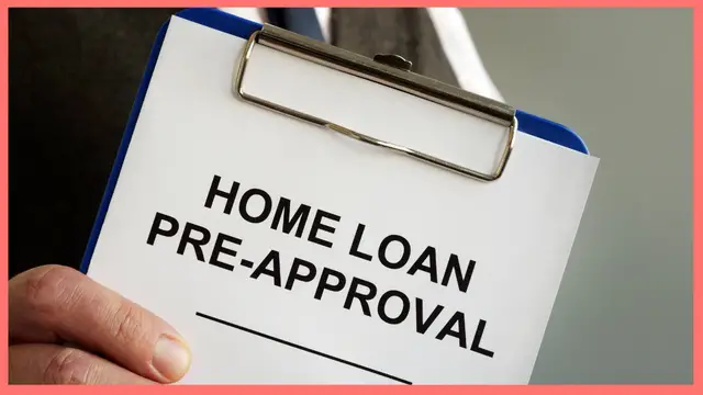 clipboard with text saying home loan pre-approval