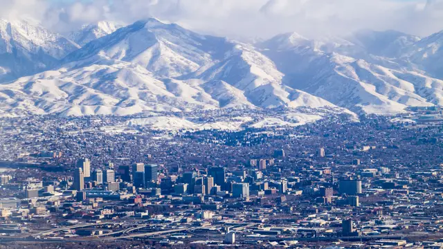 Salt Lake City during the Winter